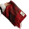 Festive Plaid Red Scarf: Thick, Warm Winter Shawl for Women – Versatile Cold-Proof Neck Warmer for Travel & Outdoors