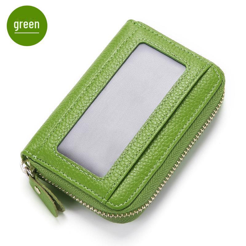 2025 Men's & Women's Cowhide Leather Accordion Card Holder & Coin Purse