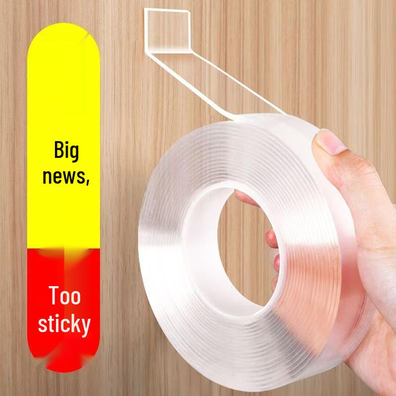 Nano Double-Sided Transparent Strong Tape, Traceless Acrylic Magic Sticker, Universal Adhesive.