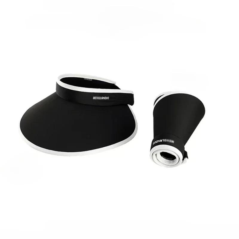 Summer Outdoor Sun Protection Visor Hat Korean Style Wide Brim UV Protection for Cycling Sports and Outdoor Activities