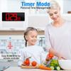 Multifunctional LED Digital Wall Clock 13inch with Remote Controls, Big Screen for Easy Viewing, Temperature and Date