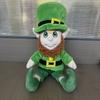 Non-Toxic New St.Patrick Day Plush Doll Green Hat Dress Animal Toys Cartoon Stuffed Soft Toy Christmas Birthday Gift For Children