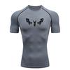 Design tetování netopýra Pánské sportovní tričko Trénink Fitness Kompresní tričko na cvičení Rashguard Vrcholy Tričko
