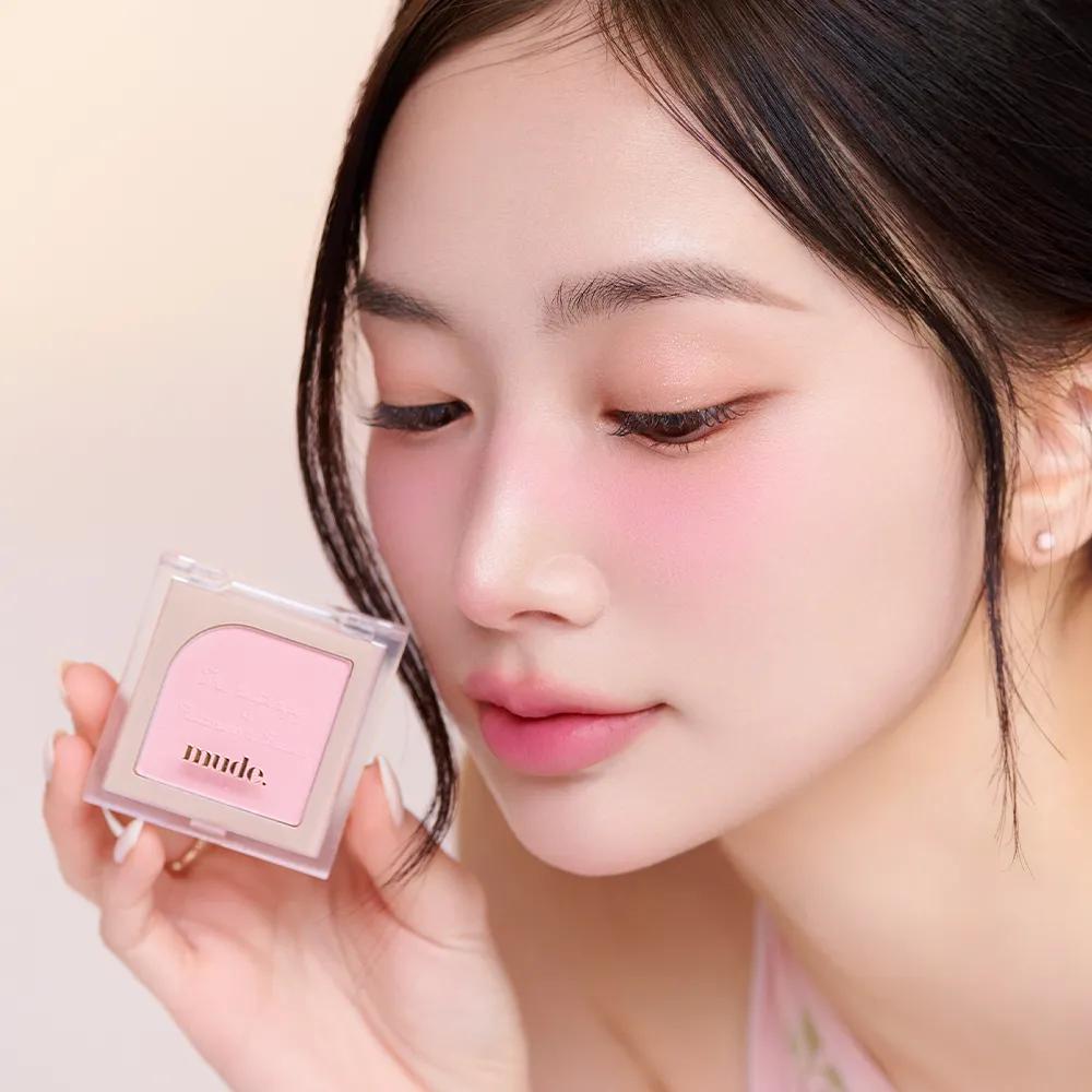 mude. Flutter Blusher (10 Colors) 07 Afternoon Coral