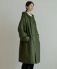 Malen Unisex Trench Hooded Coat Khaki