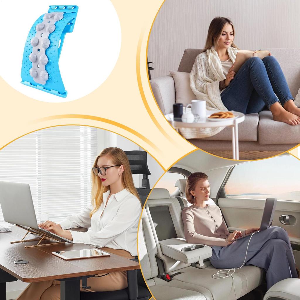 Lumbar Support Board 4-level Adjustable Manual Massagers for Spinal Correction Muscle Relief Shoulder Nerve Relaxation Slouching