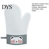 Oven Mitt 1Pc Insulation Glove Heat-Resistant Anti-slip Cartoon Anti-scald Silica Gel Microwave Baking for Bakery Cooking
