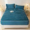 Thickened Mattress Protector Warm Mattress Cover All-inclusive Fluffy Quilted Fitted Bed Sheet Solid Color Protector Winter