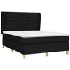 3128847 vidaXL Divan Bed with Mattress Black 140x200 Cm Fabric