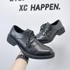 Black Men'S Derby Leather Shoes High-Quality Style Office Business Fashion Outdoor Street 38-46 Dress Up Daily Shoes New
