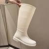 Fashion White Rain Shoes Women's Tall Water Shoes Kitchen Food Factory Work Boots Aquaculture Waterproof Rain Boots