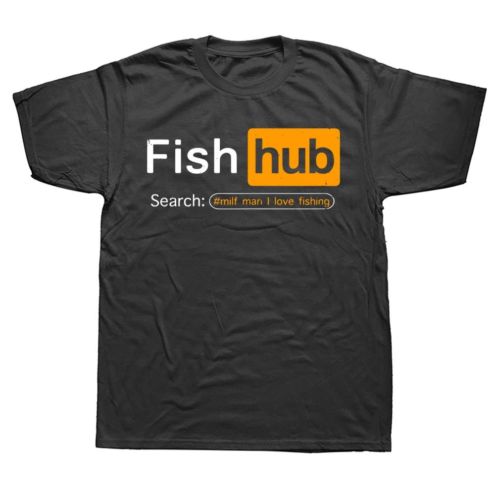 Funny Fishing Joke MILF Man I Love Fishing T Shirts Novelty Fish Hub Streetwear Short Sleeve Birthday Gifts Men Clothing