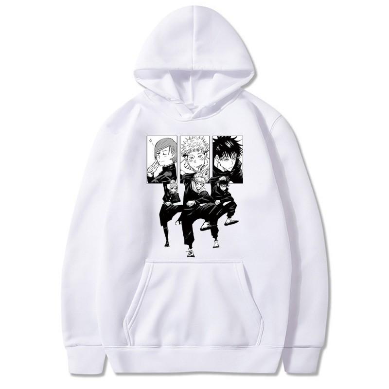 Anime Hoodie Jujutsu Kaisen Printed Sweatshirt Unisex Long Sleeve Pullover Casual Streetwear