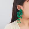 Earrings with chiffon flowers, multi-layered niche design, versatile and high-end earrings for women