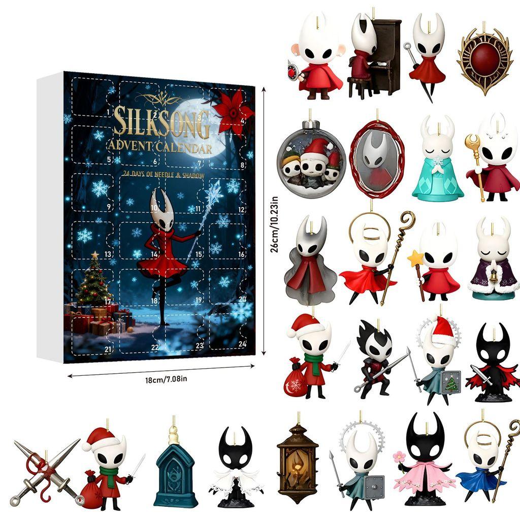 

Hollow Knight Silksong Christmas Themed Acrylic Ornaments Set For Holiday Decor Style D