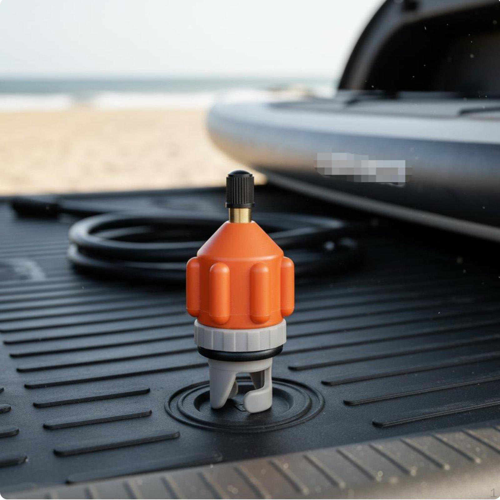 Standup Paddleboard Pump Adapter Airtight Inflatable Boat Air Standard Valve Converter for Orange Gray