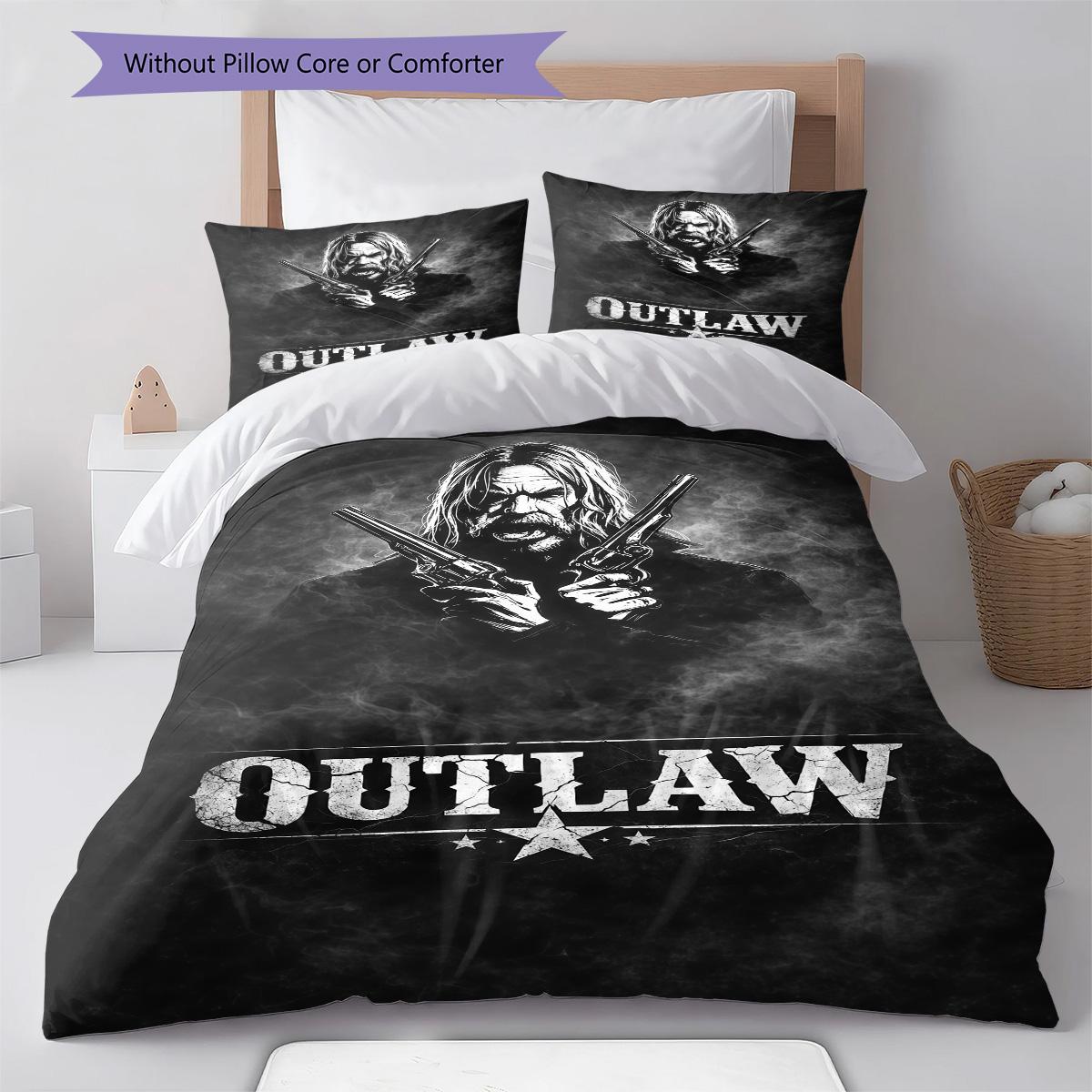 

RDR2 poster RugPattern Bedding Quilt Set Quilt Cover Pillowcase Home Decoration Birthday Gift (1 * duvet cover + 2 * pillowcase, without core) 135x200cm