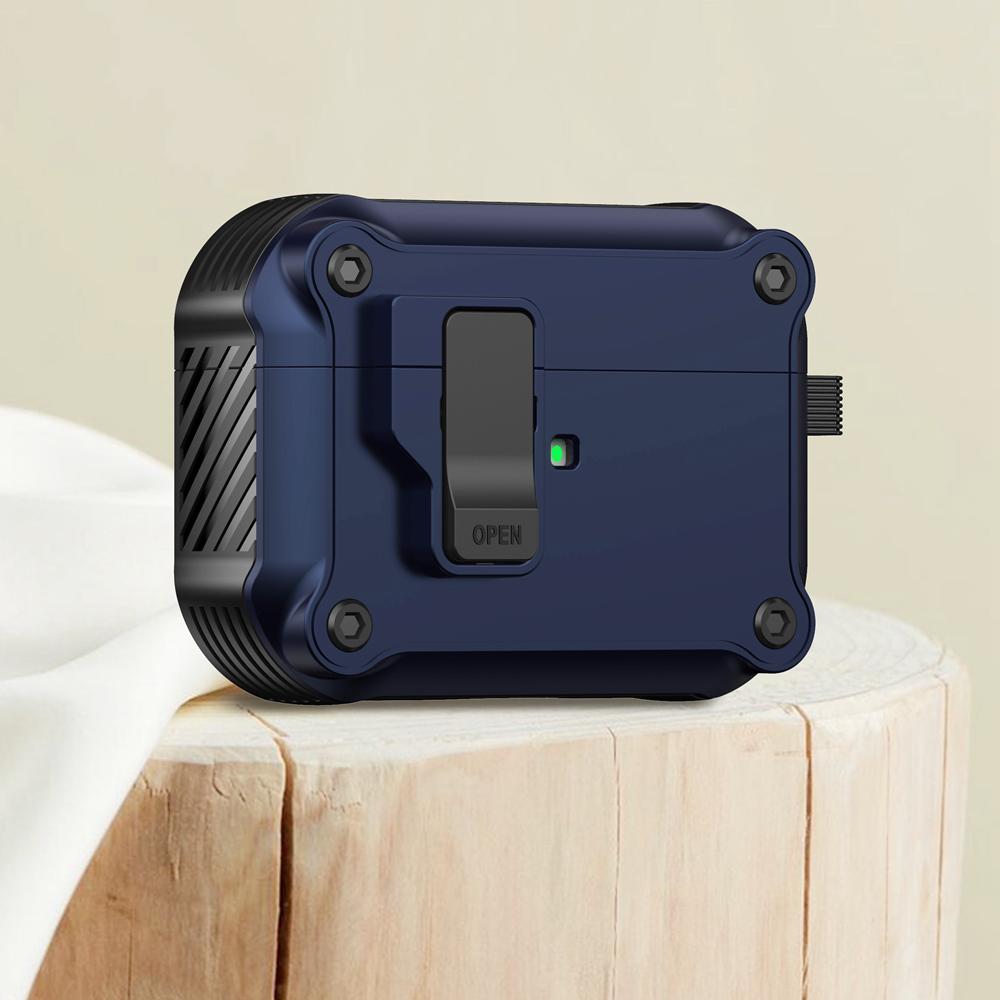 KEYSION Bluetooth Earphone Case for Apple AirPods Pro 2 1 With Switch and Hook Silicone+PC Shockproof Cover for AirPods 3 2 1