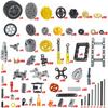 BrickBounty 846 Pcs Technic Parts Compatible with Technic Lift MOC STEM Replacement Kit for Technic Building Blocks Sets, Tires, Wheels, Frames, Arms,