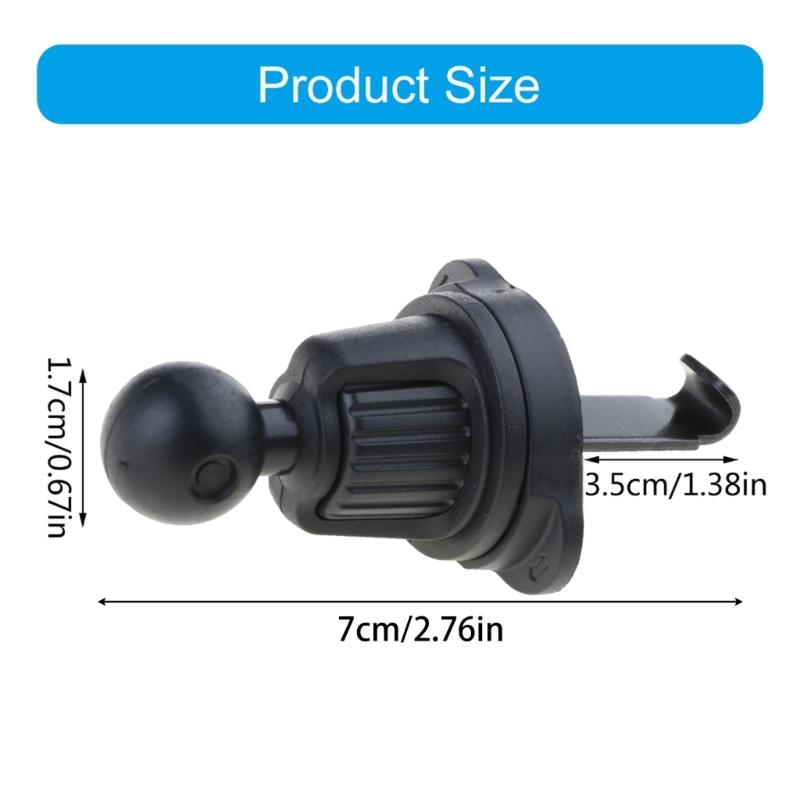 Zaczep do nawiewu samochodowego do uchwytu samochodowego Uniwersalny uchwyt na telefon samochodowy Zaczep do nawiewu Zamiennik, Klips do nawiewu z okrągłym przegubem 17 mm