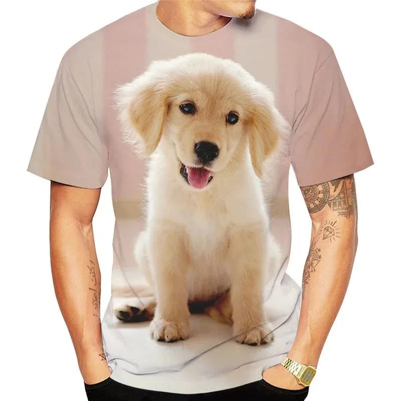 Summer Animal Dog 3D Print T-Shirts Casual Short Sleeve Streetwear Hip Hop Harajuku Men's T-shirts
