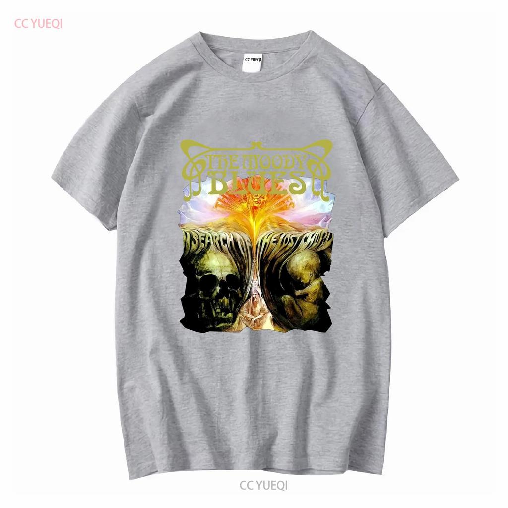 Pánské tričko The Moody Blues Search of Lost Chord Vtipné Černé Bavlněné Vintage Prané Streetwear Unisex Prodyšné Mírně Ležérní