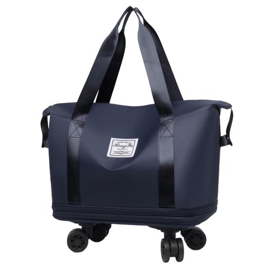 Travel Luggage Bag Trolley Bag with Wheels Waterproof Expandable Overnight Bag Portable Collapsible Weekender Bag for Travel Shopping Gym