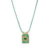 Stylish And Simple Color Rope Love Tarot Pendant Necklace Lucky Bead Chain Gold-Plated Color Retention