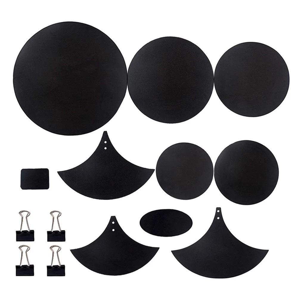 14pcs Drum Mute Pads Silencers Drumming Practice Rubber Foam Pad Cymbal Mute Pad Drum Mute Pad Set Of 14 чёрный