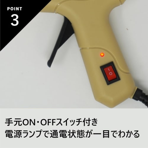 SUNDRY Glue Gun Set, 90-Second Rapid Heat-Up, Includes 30 Glue Sticks, Includes a Dedicated Storage Case, AC 100V Power Supply, Hot Bond, PSE Certifie