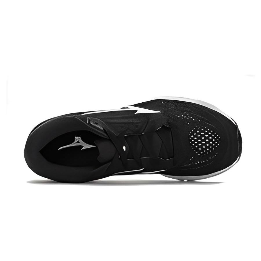 Mizuno Stream 2 Wave Round Toe Lace-Up Mesh Slip-Resistant Durable Breathable Low-Top Casual Running Shoes Women Sneaker Black White J1GD211911