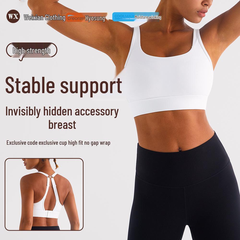 

Women s Shockproof High-Impact Adjustable Yoga Bra L чорний