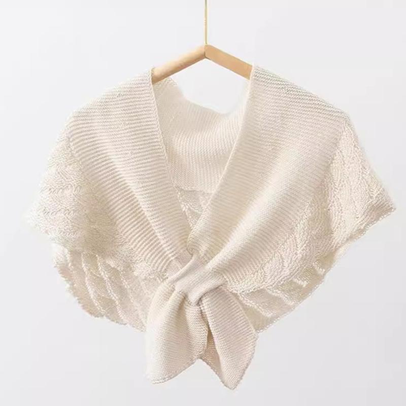 Kvinners fasjonable strikkesjal kan brukes i alle årstider. Allsidig high-end sjal. Solbeskyttelse og varmt skjerf