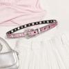 Women's Sparkly Punk Waist Belt Rhinestone Studded Glitter Crystal Buckle 1Pcs for Club Rave Events