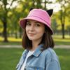 Cotton Fisherman Hat Cute Ear Sun Hat Fashion Basin Hat  Women