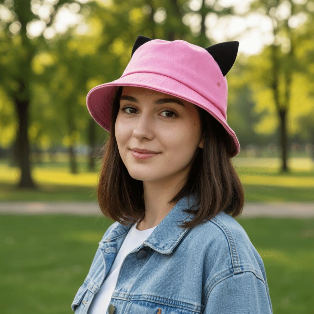 Cotton Fisherman Hat Cute Ear Sun Hat Fashion Basin Hat Women