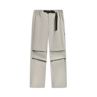 Li Ning Outdoor CF Water-Resistant Multi-Pocket Straight-Leg Cargo Pants Men Pants Brown Gray AYKW109-1