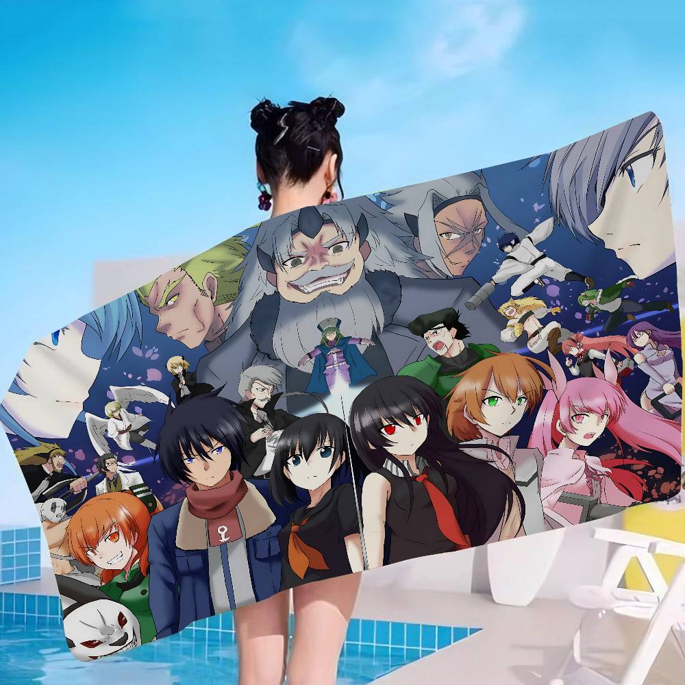 Japanese Anime Akame Ga KILL Beach Towel Colorful Bath Towels for Girl Microfiber Quick Dry Sand Free Beach Spa Gym Pool