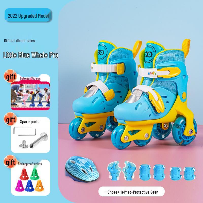 Nastavitelné blikající kolečkové brusle pro děti