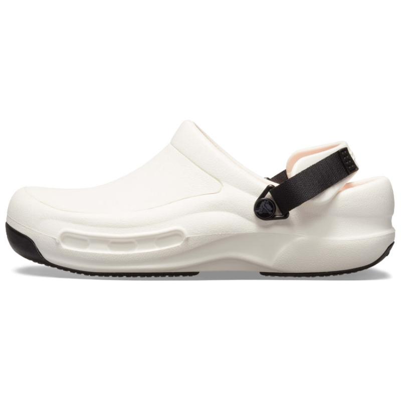 

Crocs Bistro Pro Literide Clogs Unisex White Black Orange 43-44
