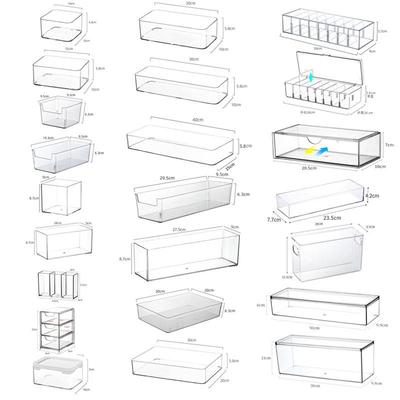 Transparenter Acryl-Besteck-Organizer - Stäbchen-, Löffel-, Gabel-, Pfannenwenderhalter für Küchenschublade.