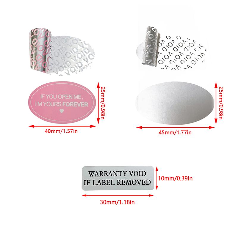 100Pcs Garantie Schutz Aufkleber Sicherheit Siegel Spröde Papier Manipulationssichere Garantie Void Label Aufkleber Klebeetikett Guanante