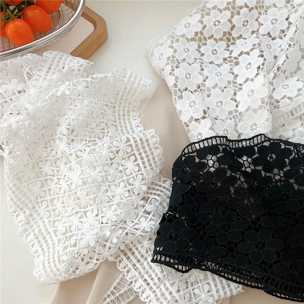 Embroidered Lace Triangle Scarf Transparent Skirt Curtain Simple Embroidered Flower Scarves Travel