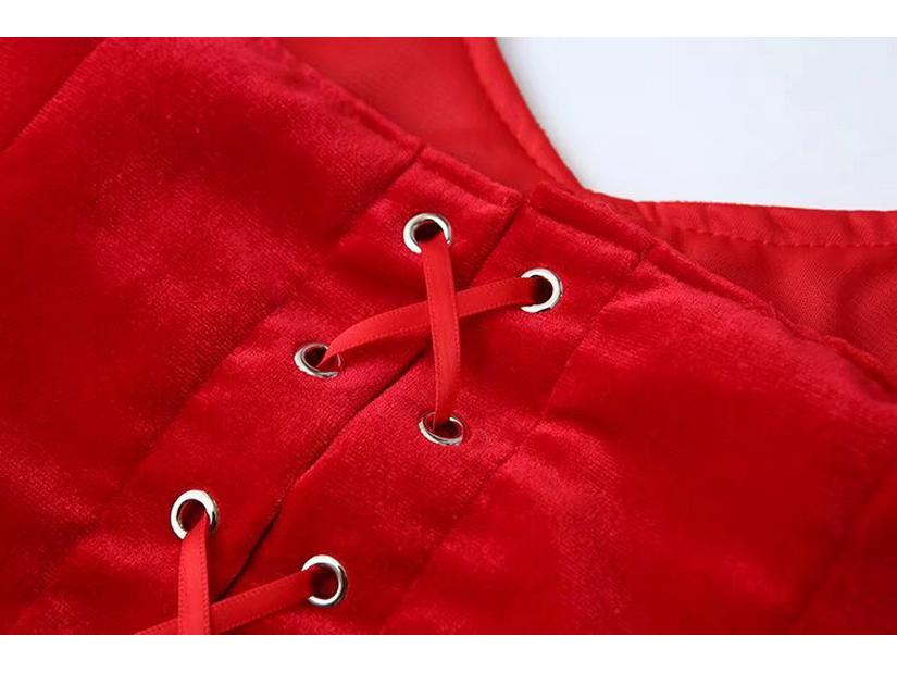 2024 Winter Women's European & American Slim Strapless Top and Midi Skirt Set