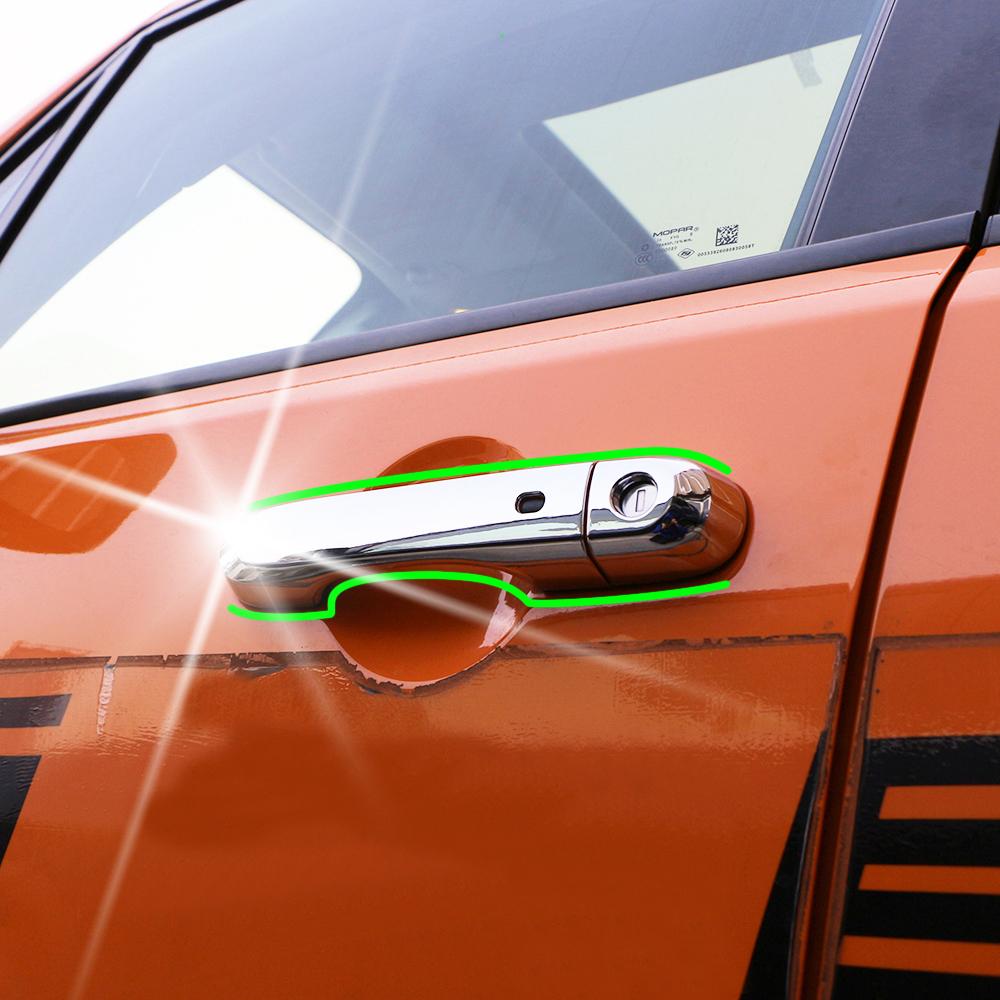 For Jeep Renegade 2014 2015 2016 2017 2018 2019 ABS Chrome Door Handle Catch Cover Trim Molding Exterior Stickers Interior Mirrors 6