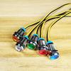 5Pcs 10mm 110V-220VAC LED Metal Indicator Light Waterproof Signal Lamp (Green/Orange/Red/Blue/White 5Pcs)