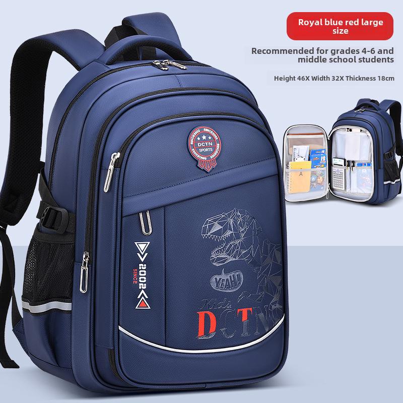 2024 Multi-Compartment Backpack for Boys: Grades 1-9, Large Capacity, Ergonomic Design