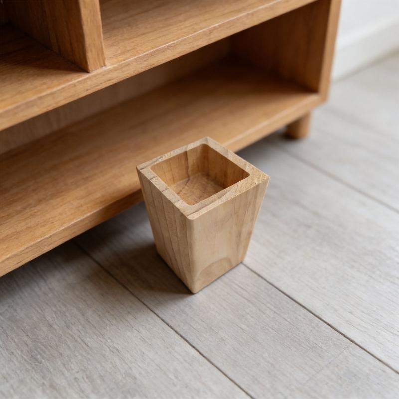 Natural Wooden Height Adjusters Strong & Strong Designs Strong Wood Furniture Leg Extenders for Home Office Furniture