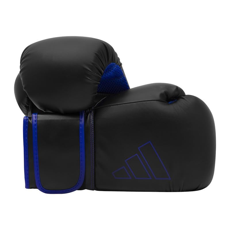 adidas Boxing Gloves Hybrid 80 FLX Gloves Boxing Kickboxing Fitness Black x 3.0 //Sparring (12oz, Blue)
