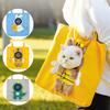 Pet Outdoor Bag Cute Cat Canvas Shoulder Bag Portable Pet Cat Dog Carrier Bag Puppy Kitten Outdoor Travel Handbag Pet Carrying Supplies